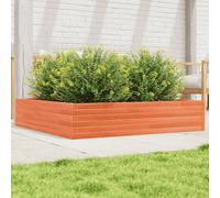 Fioriera Giardino Marrone Cera 110x110x23cm Legno Massello Pino