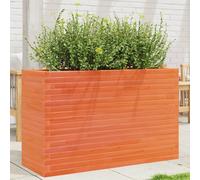 Fioriera Giardino Marrone Cera 110x40x68,5 Legno Massello Pino