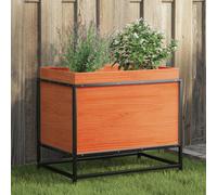 Fioriera Giardino Marrone Cera 60x50x40 cm Legno Massello Pino