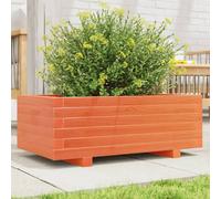 Fioriera Giardino Marrone Cera 70x40x26,5cm Legno Massello Pino