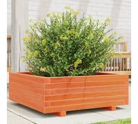 Fioriera Giardino Marrone Cera 70x70x26,5cm Legno Massello Pino