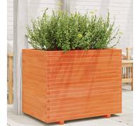 Fioriera Giardino Marrone Cera 90x60x72 cm Legno Massello Pino