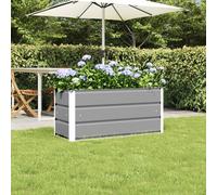 Fioriera Grigio chiaro 100 x 40 x 45 cm Acciaio