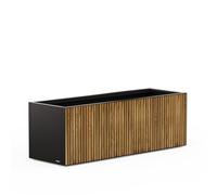 Fioriera Herstera DECO PLANTER in Metallo colore Nero e Legno 150x50x50 cm