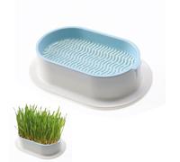 Fioriera idroponica per erba per gatti, kit di coltivazione idroponica, vassoio per germogli senza suolo, per interni, gatti, cani, animali domestici, design a strati separati, facile cambio d'acqua