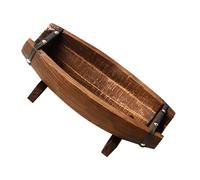 Fioriera in botte di legno Barile rustico Vaso per piante grasse 11,7x6,2