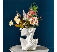 Fioriera in ceramica a forma di testa di busto - statua per interni ed esterni, vaso di fiori e bonsai arte per la decorazione del giardino, vaso unico per piante, accessori decorativi da giardino