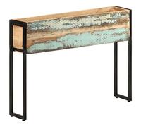 Fioriera in Legno Massello di Recupero 90x20x68 cm per Fiori, Piante e Orto - Design Elegante per Giardino, Balcone, Interni Vassoio con Struttura in Ferro Verniciato Facile - Legno Riciclato