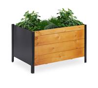 Fioriera in legno rialzata con rivestimento Aiuola per balcone 140 L Resistente