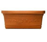 VASO FESTONATO IN RESINA PRESTIGE RETTANGOLARE 80 x 39 x h. 35 cm DA GIARDINO