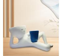 Fioriera in Resina con Due Aperture per Il Drenaggio, Vaso Decorativo per La