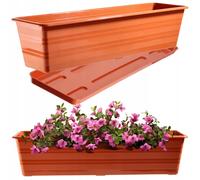 Fioriera KADAX con sottovaso, terracotta, 60 cm