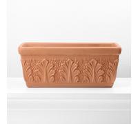Fioriera lunga rettangolare in terracotta - decorativa - giardinaggio - 43 cm...