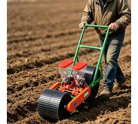 Fioriera manuale per ortaggi, seminatrice da giardino a spinta manuale personalizzata con opzioni di 1-6 colonne per semina di precisione di ravanello, cavolo, cipolla in piccoli appezzamenti