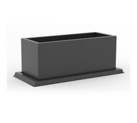 Fioriera Matera Bianco in Polimero Monacis dimensioni 100x40x h 40 cm Capacità 150 Lt adatto interno esterno colore ANTRACITE
