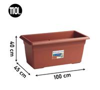 Fioriera Mediterraneo Plastica Terracotta Resistente Giardino Esterno Interno