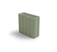 Fioriera NEBULA in Polietilene è un set di vasi con curve sinuoso e forma ondulata Dimensioni 89x35xh 78 cm Colore GIADA giada