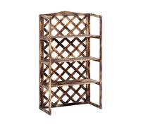 Outsunny Scaffalatura per Piante Fioriera a 3 Ripiani in legno