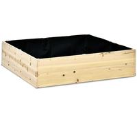 Outsunny Letto per Orto Rialzato in Legno 117x117x30cm
