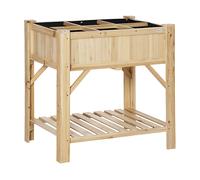 Outsunny Letto per Orto Rialzato con 6 Scomparti Fioriera 78.5x58x81cm