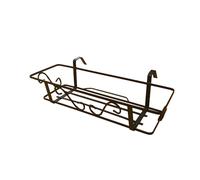 FIORIERA PER BALCONE FISSA IN FERRO BATTUTO NERO 70X21 H.14 CM