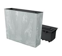 Jardinera per Balcón Urbi Case Beton Effect, con deposito, dimensioni 580x180x498 mm, colore in cemento