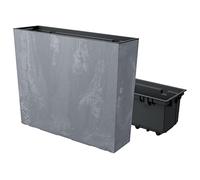 Prosperplast Fioriera per balcone URBI CASE BETON EFFECT, con serbatoio, dimensioni (mm) 580 x 180 x 498, colore Marengo