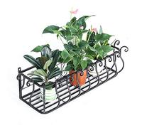 Fioriera per balconi, in ferro battuto, da appendere, supporto per piante grasse, espositore per davanzale della finestra, accessorio decorativo da giardino per piante ed erbe aromatiche