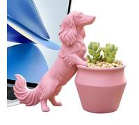 Fioriera per cani, statua da giardino che abbraccia il cane