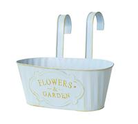 Fioriera Per Ringhiera - 40 Cm, Design Con Gancio, Predisposta Per Il Drenaggio | Fioriera Da Balcone Con Vaso Sospeso In Stile Campagna | Per La Decorazione Della Finestra Del Cortile Del Gi