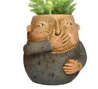Fioriera per viso da ragazza, fioriera per testa di viso - Simpatico vaso di fiori succulenti | Pinch Nose Ragazzi e ragazze Face Design Fioriera Testa Vaso per piante di orchidee