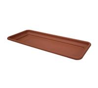 Fioriera quadrata Quadro Maxi da 100 cm con piattino - Terracotta