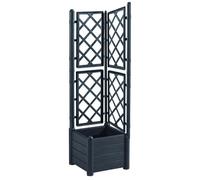 Fioriera Quadrata Stefanplast e spalliera 43x43 con Grigliato angolare