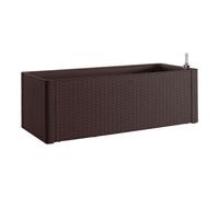 FIORIERA RETTANGOLARE 100X43 H33, 90 LITRI DELUXE SENZA SPALLIERA MOKA