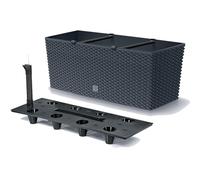 Fioriera rettangolare 17 litri auto-irrigante colore nero 52 x 20 x 19cm