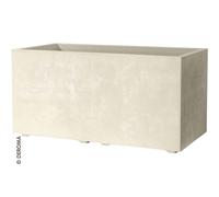 Fioriera rettangolare con riserva d'acqua Millenium R, 98,5x37,2x40 cm, bianco