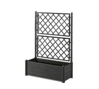 FIORIERA RETTANGOLARE CON SPALLIERA ANTRACITE VASO ESTERNO GIARDINO BALCONE TERR
