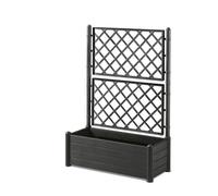 Fioriera Rettangolare da Esterno con Spalliera Italia Antracite 100 x 43 x 14...