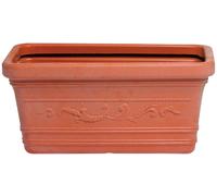 Fioriera rettangolare festonata prestige col. terracotta cm.100 -