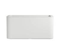FLORUS Jive Terrace 80cm - Fioriera per Interno Esterno - 100% Plastica Riciclata - L78 x W39 x H37.2 cm - Bianco/White