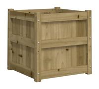 Fioriera rettangolare in legno rialzata da giardino, per esterni, 50 x 50 x 50 cm, ideale per verdure e fiori, decorazione da giardino durevole, perfetta per terrazze e balconi