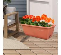 Fioriera Rettangolare per Piante Da Finestra con Drenaggio Efficace Vasi Porta