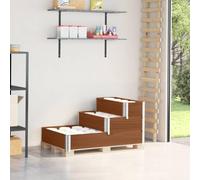 Fioriera Rialzata a 3 Livelli in Legno di Pino 120x80 cm, Cassone per Orto e Fiori, Design Impilabile Pieghevole Giardino, Balcone, Terrazza, Ideale per Coltivare Verdure, Erbe e Piante