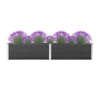 Fioriera Rialzata da Giardino 200x50x54 cm in WPC Grigio, Modern Raised Flower Bed for Outdoor Garden, DIY Planter Box with Weather-Resistant WPC Material, for Flowers and Plants, Easy Assembly