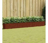 Fioriera Rialzata da Giardino 360x40x40 cm in Acciaio Corten