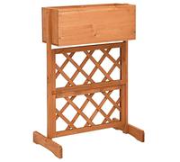 Fioriera rialzata da giardino, per la coltivazione di verdure ed erbe, per la terrazza nel cortile, con fioriera, arancione, 45 x 30 x 74 cm