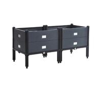 Fioriera Rialzata per Giardino, Decorazione per La Casa, Contenitore per Piante con Foro di Drenaggio, Ideale per Coltivare in Giardino, Orta, 100cmx40cmx46cm