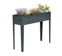 Fioriera rialzata rettangolare Outsunny con 3 fori di drenaggio per piante