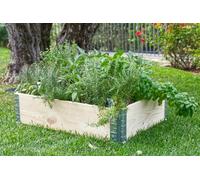 Fioriera da esterno in legno e metallo Rosa 80 cm x 40 cm x h 20