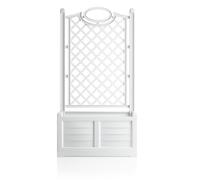 Fioriera Separè con Spalliera 80 cm - Colore Bianco